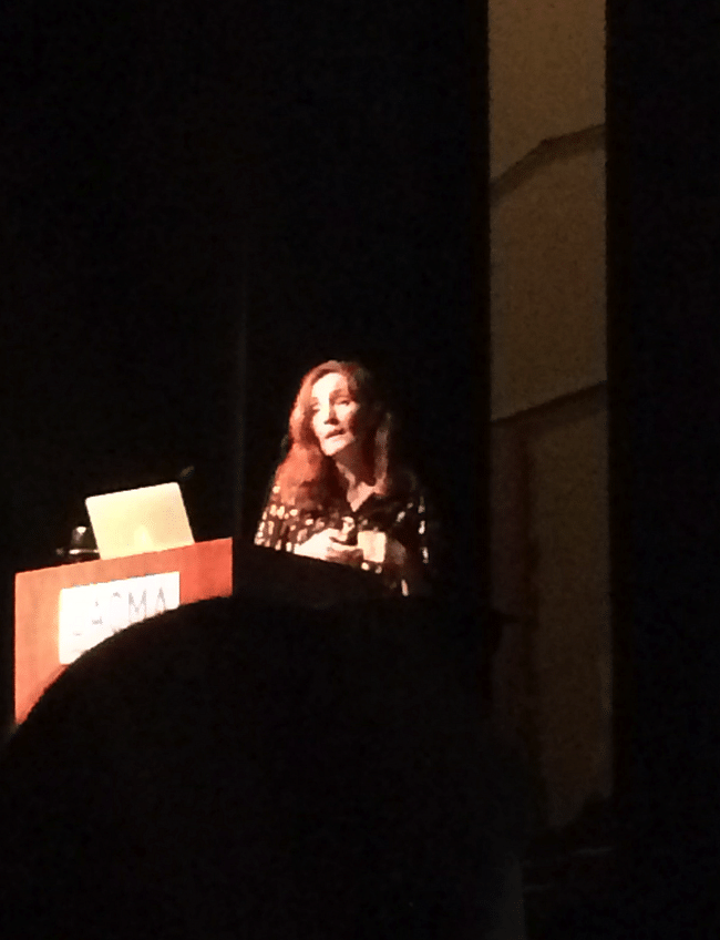 Caroline Bos of UNStudio lectures at LACMA. Photo: Justine Testado.