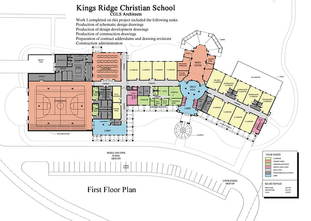 Kings Ridge Christian School-first floor plan