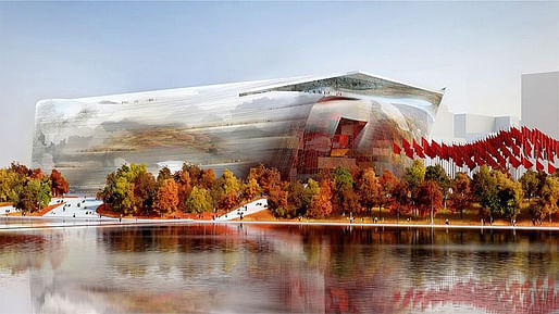 Winning design for the National Art Museum of China by Ateliers Jean Nouvel and Beijing Institute Architecture Design (BIAD)