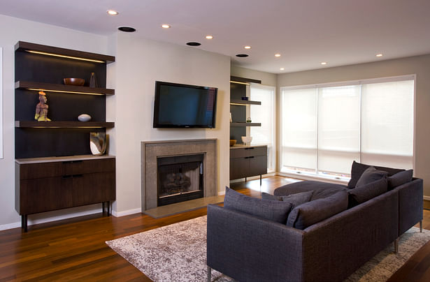 Custom Built-ins. Sofa by Room and Board.