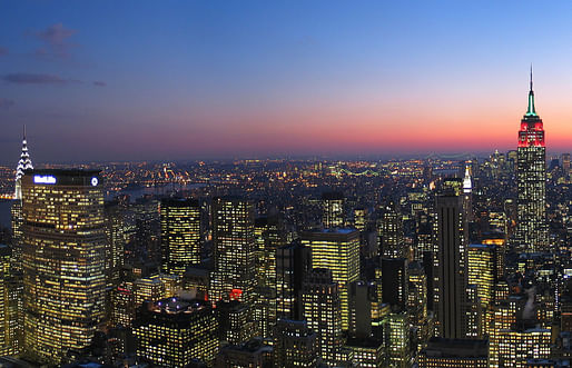 Manhattan skyline at night. Credit: WikiCommons