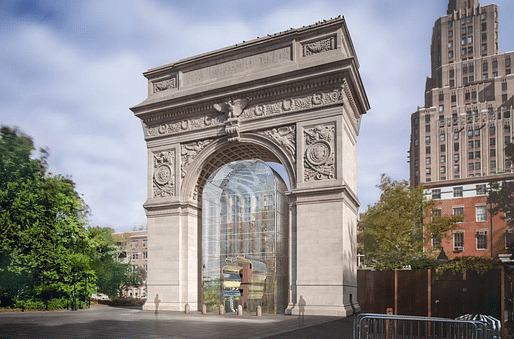 Rendering of 'Good Fences Make Good Neighbors” at Washington Square Park. Courtesy of Public Art Fund