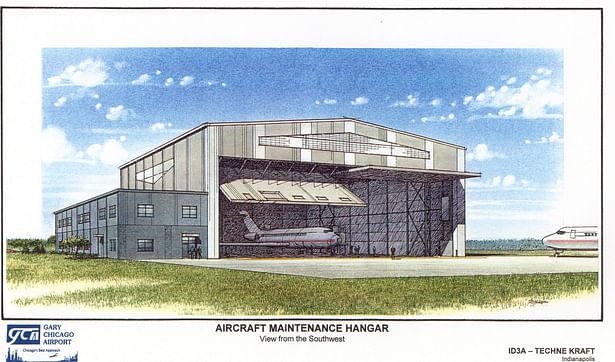 Gary-Chicago Airport Hangar - Rendering